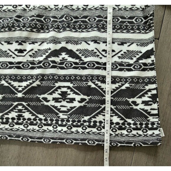 Eddie Bauer Aztec Pullover Women L Black WHITE Quarter Zip Southwest Sweatshirt - Picture 6 of 11